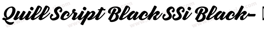 Quill Script Black SSi Black字体转换